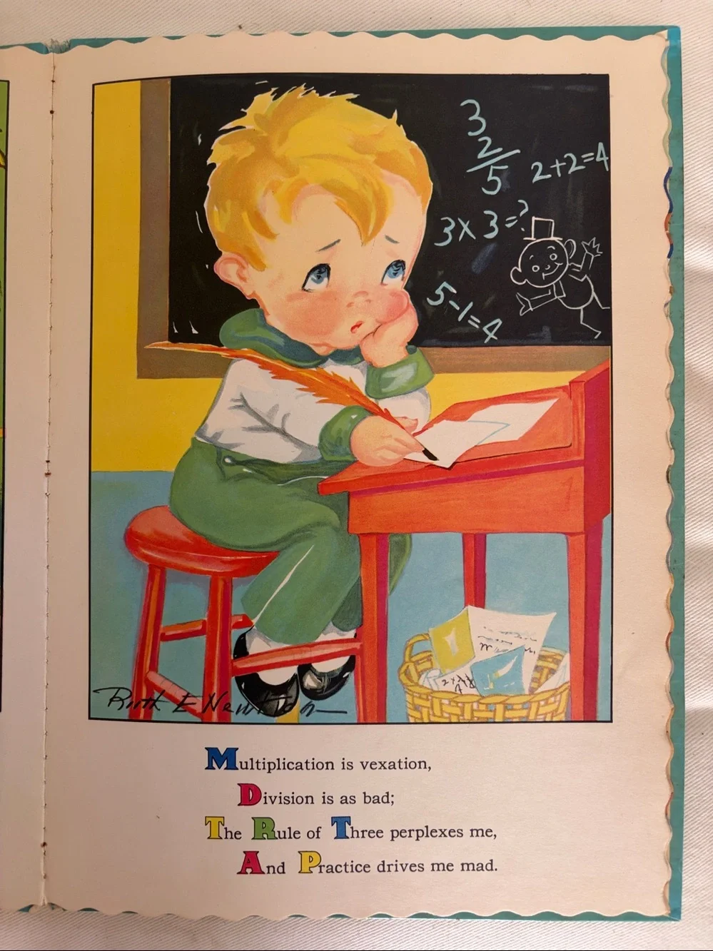 Mother Goose Illustrated Children's Book - 1943-13”Tall!